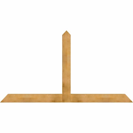 Ekena Millwork Portland Rough Sawn Timber Gable Bracket, Western Red Cedar, 96"W x 52"H x 4"D x 6"F, 13/12 Pitch GBW096X52X0406POR00RWR
